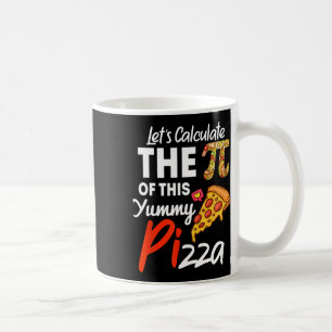 Nationale Pi Day Pizza Pun Funny Wiskunde Teacher Koffiemok