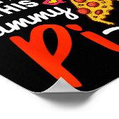 Nationale Pi Day Pizza Pun Funny Wiskunde Teacher  Poster (Hoek)