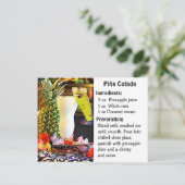 Nationale Piña Colada Dag receptenkaart Briefkaart (Staand voorkant)