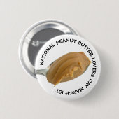 Nationale pindakaas Overdag 1 maart Button (Voorkant /achterkant)