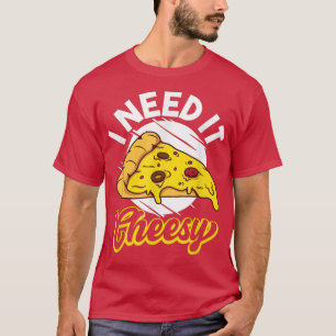 Nationale Pizza Dag Cheesy Pizza Foodie Italiaans T-shirt