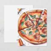 Nationale Pizza Week A - Waterverven Feestdagenkaart (Voorkant / Achterkant)