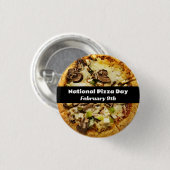 Nationale Pizzadag 9 februari Ronde Button 3,2 Cm (Voorkant /achterkant)