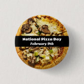 Nationale Pizzadag 9 februari Ronde Button 3,2 Cm (Voorkant)