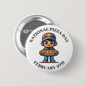 Nationale Pizzadag 9 februari Ronde Button 5,7 Cm (Voorkant /achterkant)