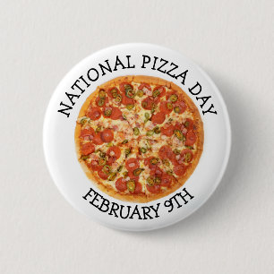 Nationale Pizzadag 9 februari Vakantie Button