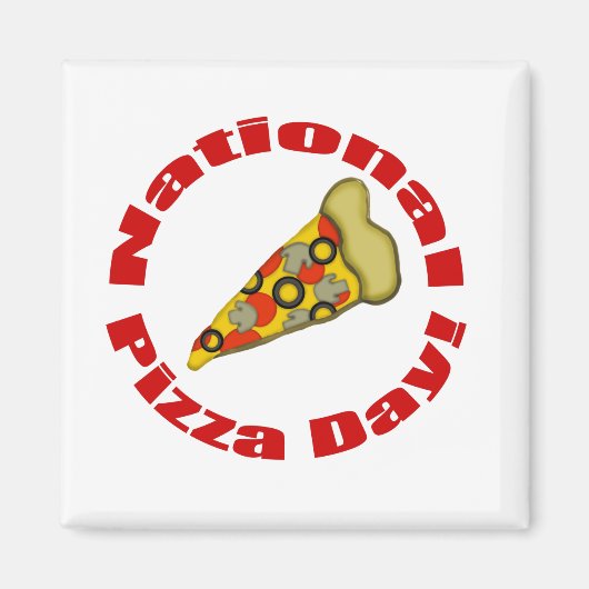 Nationale Pizzadag! Magneet (Voorkant)