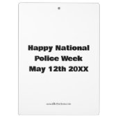 Nationale Politie Week Humor Klembord Gift (Achterkant)