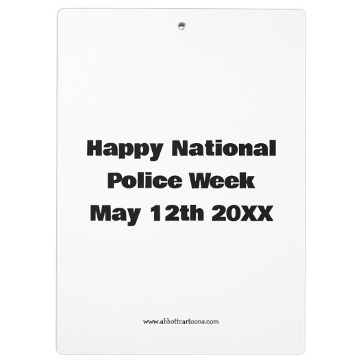 Nationale Politie Week Humor Klembord Gift (Achterkant)