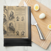 Nationale politieke grafiek (1869) theedoek (Quarter Fold)