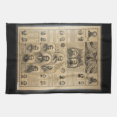 Nationale politieke grafiek (1869) theedoek (Horizontaal)