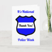 Nationale politieweek Dank u kaart (Voorkant)