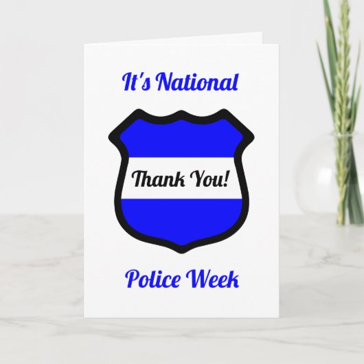 Nationale politieweek Dank u kaart (Voorkant)