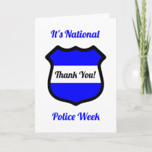 Nationale politieweek Dank u kaart