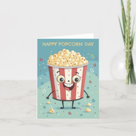 Nationale Popcorn Dag Feestdagen Kaart