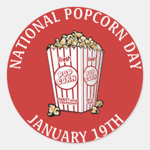 Nationale Popcorndag 19 januari Stickers