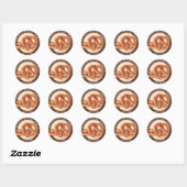Nationale Pretzel Maand, Oktober, zachte pretzel Ronde Sticker (Vel)