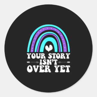 Nationale preventie bewustzijn maand krijger  ronde sticker
