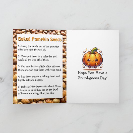 Nationale Pumpkin Seed Day - Eerste woensdag in ok Kaart (Binnen)