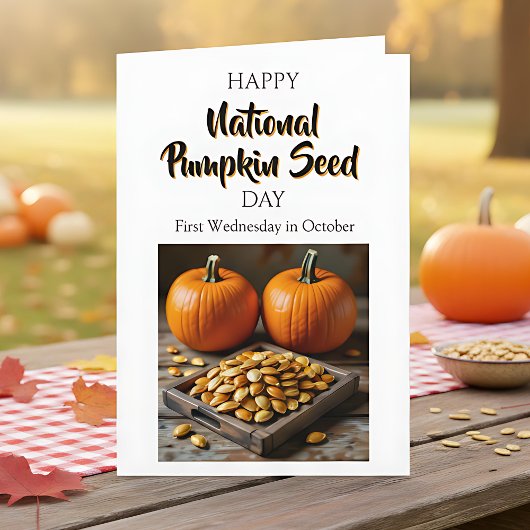 Nationale Pumpkin Seed Day - Eerste woensdag in ok Kaart