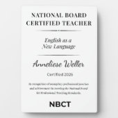 Nationale Raad Gecertificeerde Docent | Persoonlij Fotoplaat (voorkant)