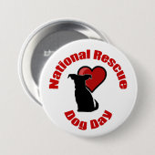 Nationale Reddingshonden Dag Ronde Button 7,6 Cm (Voorkant /achterkant)