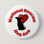 Nationale Reddingshonden Dag Ronde Button 7,6 Cm (Voorkant)