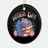 nationale registratiedag van de kiezers keramisch ornament (Links)
