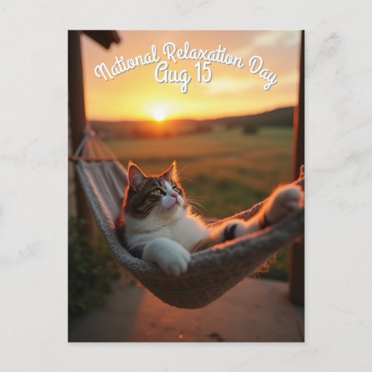 Nationale relaxatiedag briefkaart (Voorkant)