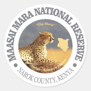 Nationale reserve Maasai Mara Ronde Sticker