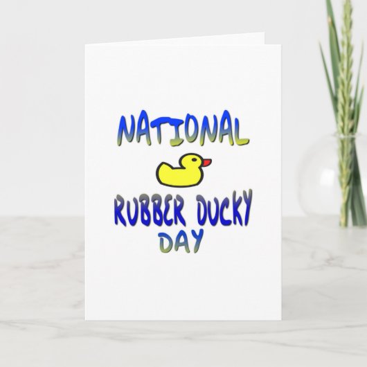 Nationale RubberDag Ducky Feestdagen Kaart (Voorkant)