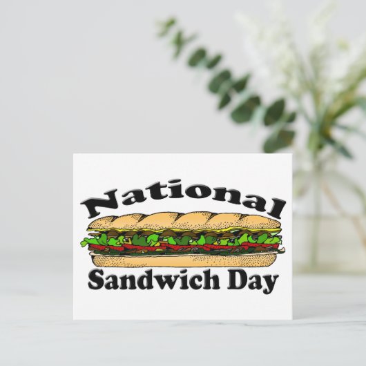 Nationale Sandwichedag Briefkaart (Staand voorkant)