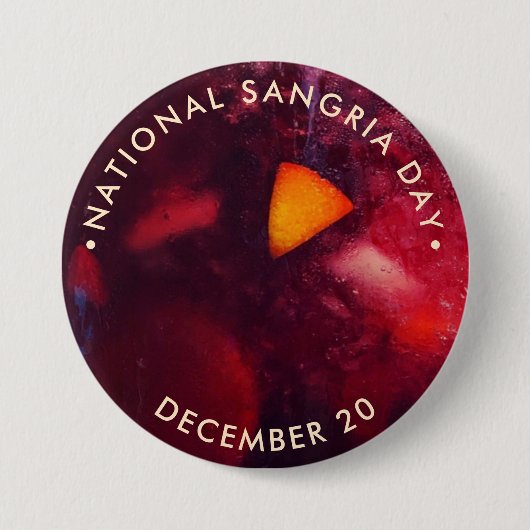 Nationale Sangria-dag Ronde Button 7,6 Cm (Voorkant)