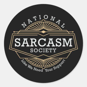 Nationale Sarcasme Maatschappij - zoals we uw steu Ronde Sticker