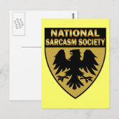 NATIONALE SARCASMSAMENLEVING BRIEFKAART (Voorkant / Achterkant)