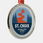 Nationale Schilderachtig Riverway Saint Croix Metalen Ornament (Rechts)