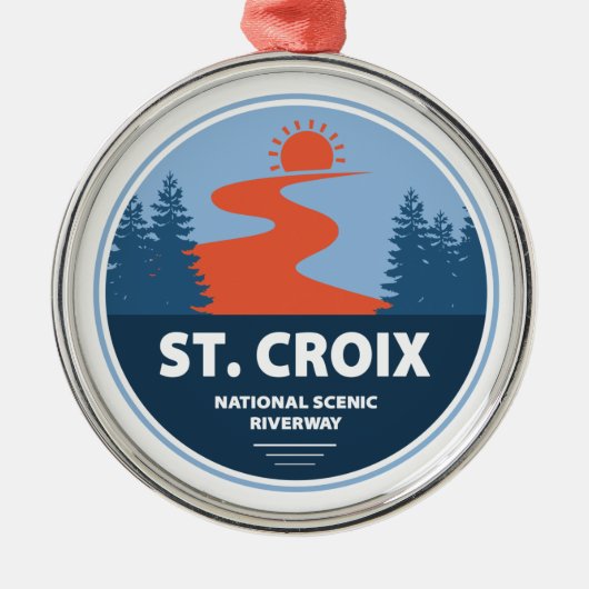 Nationale Schilderachtig Riverway Saint Croix Metalen Ornament (Voorkant)
