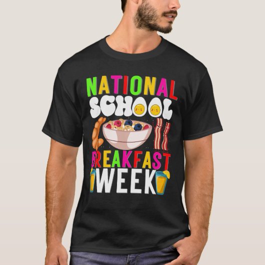 Nationale School Ontbijt Week 2024 Ontbijt T-shirt (Voorkant)