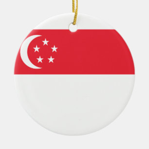 Nationale Singapore-wereldvlag Keramisch Ornament