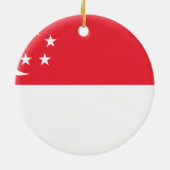 Nationale Singapore-wereldvlag Keramisch Ornament (Achterkant)