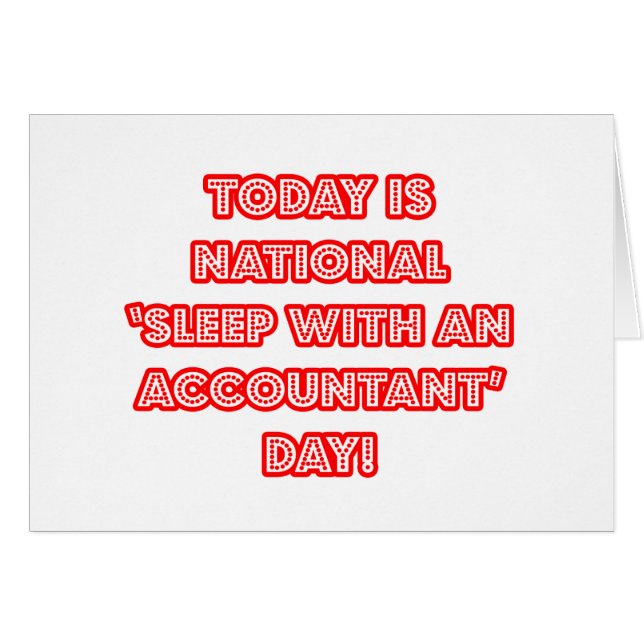 Nationale 'Slaap met een Accountant' Dag (Voorkant Horizontaal)