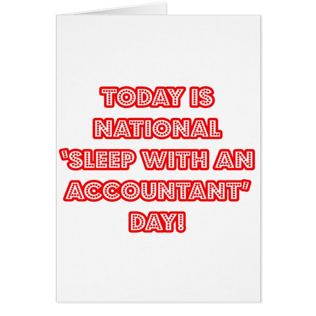 Nationale 'Slaap met een Accountant' Dag (Voorkant)