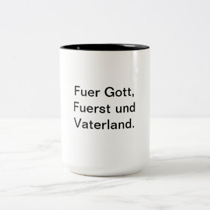 Nationale soevereiniteit moet voor Liechtenstein b Tweekleurige Koffiemok