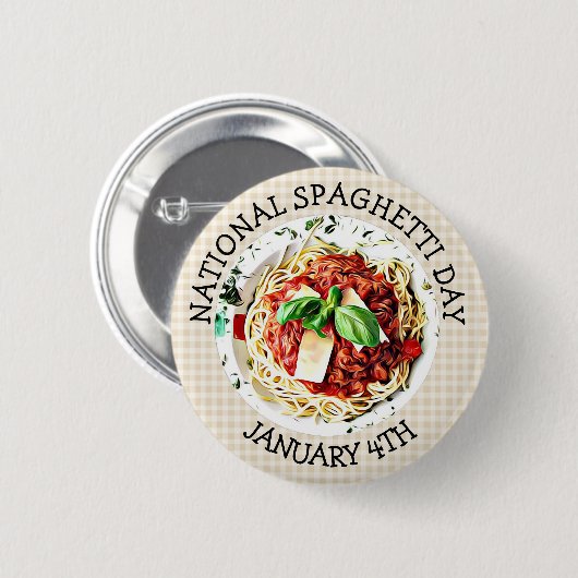 Nationale Spaghetti Dag 4 januari Button (Voorkant /achterkant)