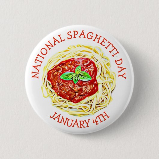 Nationale Spaghetti Dag 4 januari Button (Voorkant)