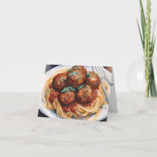 Nationale Spaghettidag C - 4 januari - Waterverf Kaart (Voorkant)