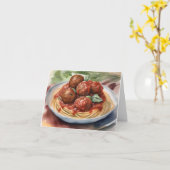 Nationale Spaghettidag D - 4 januari - Waterverf Kaart (Gele Bloem)