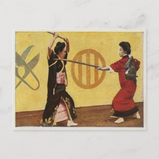 Nationale sport in 1920  stijl uit Japan Briefkaart (Voorkant)