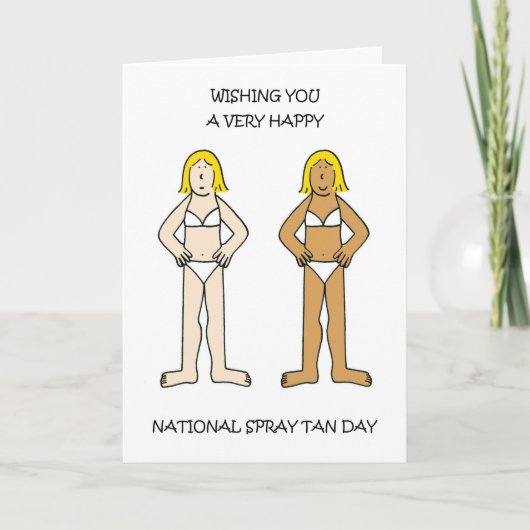 Nationale Spray Tan Dag 6 Maart Kaart (Voorkant)