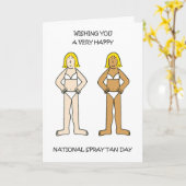 Nationale Spray Tan Dag 6 Maart Kaart (Gele Bloem)